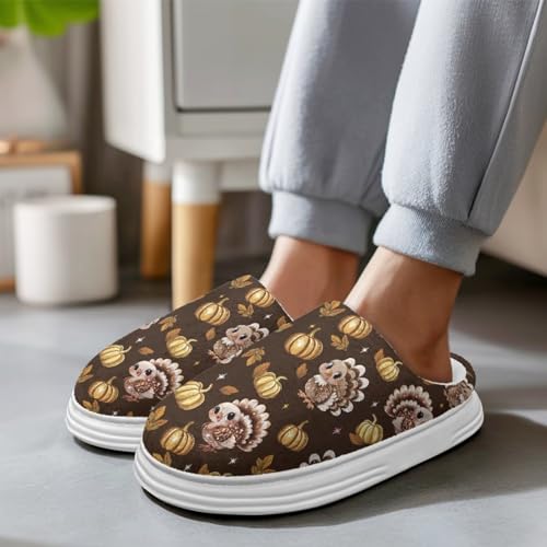 UNICEU Fall Slippers for Women Lightweight Slip On House Shoes Cozy Fluffy Slipper Comfortable Slides for Bedroom3