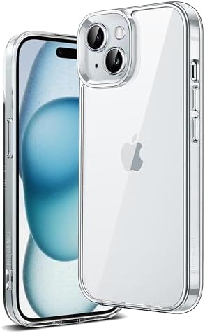 Clear Case for iPhone 15 6.1 inch, Non-Yellowing Phone Military G...