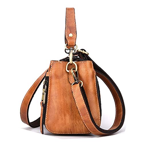 Bolso pequeño de cuero para mujer, tipo tote, bandolera y cruzado, ideal para viajes al aire libre y negocios miniatura 4