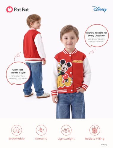 Image of Disney Marvel Bomber Jacket Spider Man Toy Story Cars Varsity Cardigan2-13Y | Officially Licensed Snap Button Coat,Fall Star Wars Graphic Cloth Top,Hulk Venom Stitch Mickey Lightning Mcqueen Kids Apparel