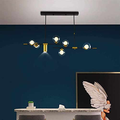 Lustre en boule de verre minimaliste et élégant pour grand salon moderne