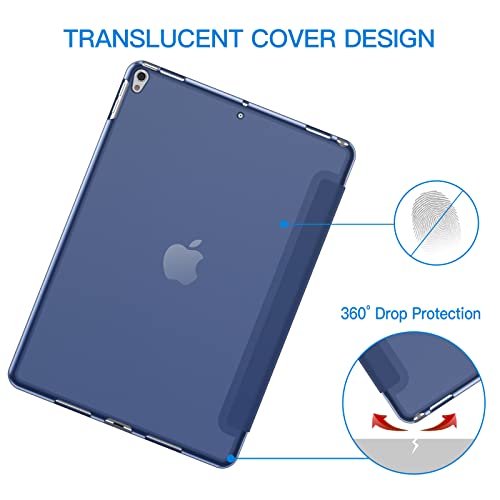Image of JETech Cover Case for iPad Pro 10.5-Inch and iPad Air 3 (10.5-Inch 2019, 3rd Generation), Smart Cover Auto Wake /Sleep Cover (Navy)