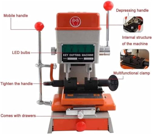 Kopiermaschine Kopiermaschine, Vertikale Schlüsselschneidemaschine, Automatische Schlüsselkopiermaschine für Schlüsselherstellung, für Tür und Autoschlossschlüssel 220V