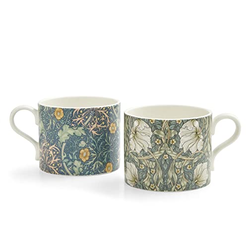 Spode x Morris & Co Set of 2 Coffee Mugs, Stylish and Durable, Perfect for Tea or Coffee Seaweed Design - Image 4