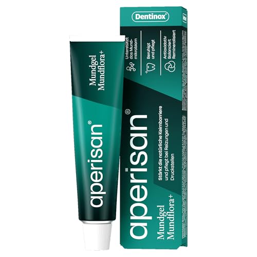 aperisan El gel bucal flora+ calma y protege la delicada mucosa bucal con el exclusivo complejo microbioma que apoya la barrera germinal natural y estabiliza la flora oral, 10 g