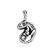 Produktbild BlackAmazement 316L Edelstahl Anhänger Halskette Kette Chamäleon Silber Damen Herren (Anhänger ohne Kette)