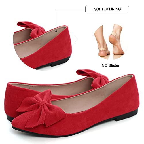 Image of Dear Time Women's Ballet Flats Dress Ballet Shoes Slip on for Office Work Comfortable Shoes