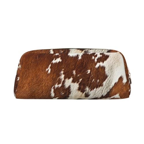 E Della Di Vacchetta Stampa Matita Sacchetto Spazioso ed Cerniera Ufficio Uso Taglia unica elegante rosso bianco oro pelle