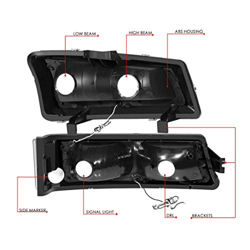Image of Auto Dynasty LED DRL Headlights for 03-07 Silverado Avalanche 1500 Classic