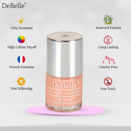 Image of Debelle Gel Nail Polish Choco Latte (Dark Peach Nail Paint)|Non Uv - Glossy Finish |Chip Resistant | Seaweed Enriched Formula| Long Lasting|Cruelty And Toxic Free| 8Ml