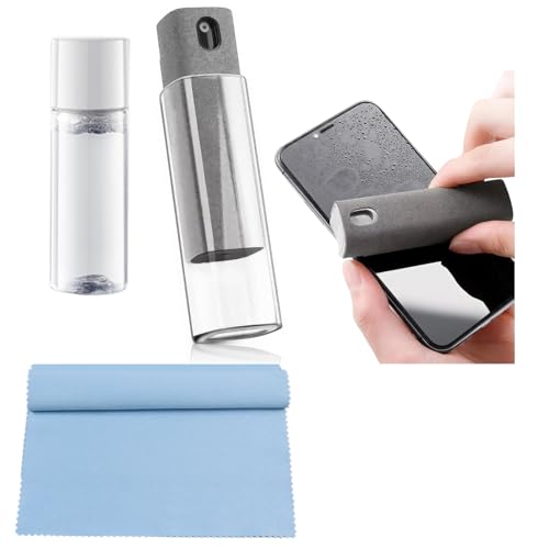 E&C Life Screen Cleaner Mobile and Computer Cleaner Touch Screen Spray Cleaner For All Phone Laptop and Tablet Screens All-in-one Spray and Microfiber Cloth Multi-Purpose Car Screen Cleaner