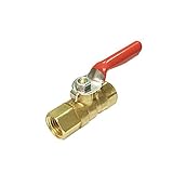 Nigo Industrial Co. AN00 Series Forged Brass Inline Mini Ball Valve, 1/4