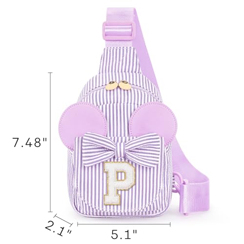 Image of Mibasies Sling Bag for Girls Gift, Toddler Girl Toys, Purple P | Cute Design, Adjustable Strap, Premium Durable Materials, Ideal Gift for Girls 4-6 for Birthdays, Christmas & Holidays