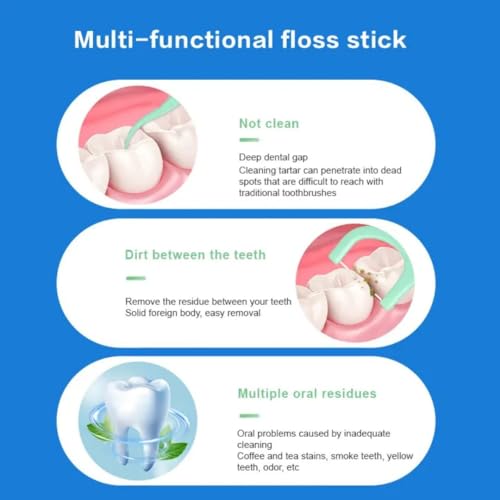 Image of friederich Fresh Mint Dental Floss Picks | Dentist Designed & most convenient teeth Flosser for fresh Breath & complete oral plaque removal (Fresh Mint)