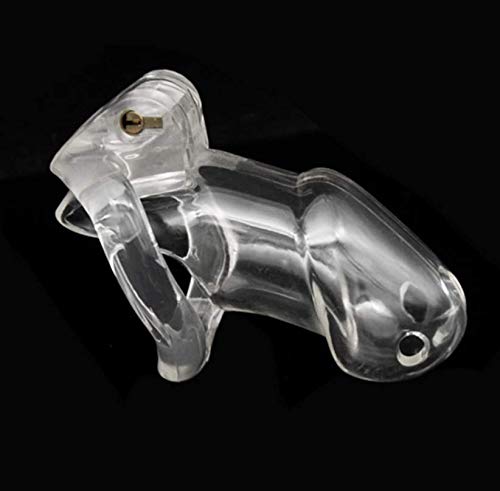 16HAO Dispositif pour Homme avec Cage de Protection en résine Naturelle Noire Longue (4 spécifications) -45 (Transparent)