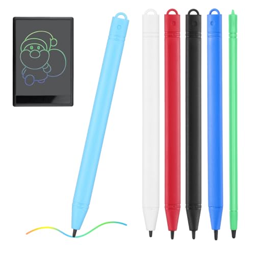 Pluma LCD Hemobllo Stylus, paquete de 6 unidades para tabletas de escritura LCD infantiles, plumas de dibujo coloridas con agarre suave para tableros educativos de escritura LCD miniatura 1