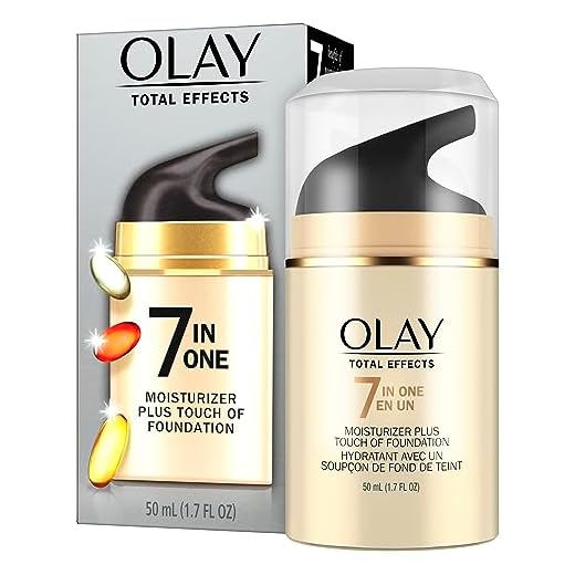 Olay CC Cream, Total Effects Moisturizer with Foundation, 7-in-1 Hydrates, Replenishes, Brightens, Evens Tone, Minimizes Look of Pores, Firms, Smooth- Sheer Coverage, Anti-Aging, 1.7 oz