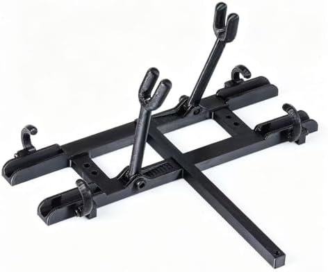 1/10 RC Simulation Bike Rack Mini Scale Bicycle Rear Rack Double Bike Mount Set Decorative for 1/8 1/10 RC Crawler TRX4 FCX10 SCX10 (Double Bike Rack) image 5