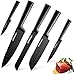 Price comparison product image Knife Set, HOBO 5-Piece Kitchen Knives Set Black, Knife Sets Professional with Sharp Chefs Knife,Bread Knife,Santoku Knife, Utility Knife,Pairing Knife