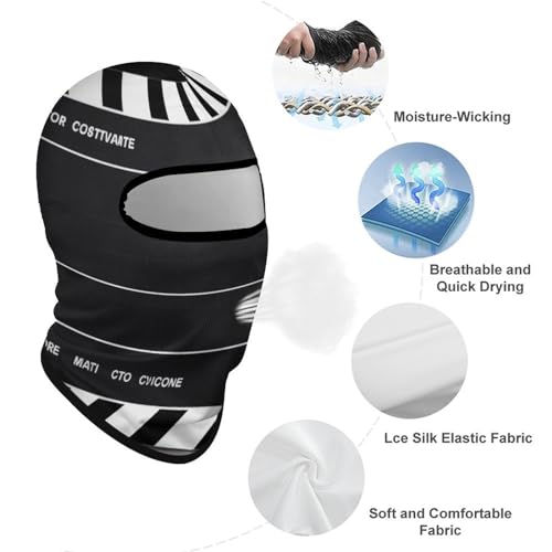 Balaclava para Hombres y Mujeres, Máscara de Esquí Clásica en Negro con Cinta de Película, Cubreboca Integral para Ciclismo, 1 Unidad, Estilo miniatura 3
