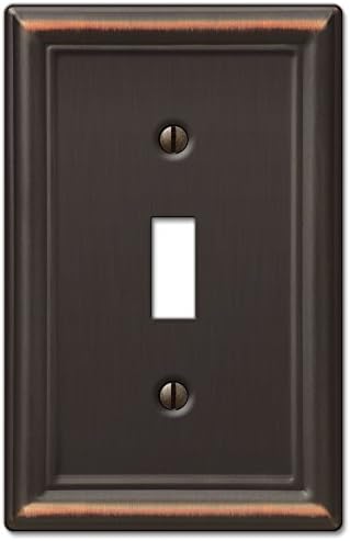 Amerelle 149TDB Chelsea Wallplate, 1 Toggle, Aged Bronze