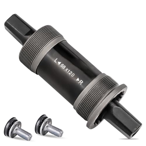 HOMURY Movimento centrale bicicletta 68 mm 68 x 122,5 mm Movimento centrale bicicletta BSA Movimento centrale bicicletta quadrato, guarnitura a perno quadrato per mountain bike MTB guarnitura a perno