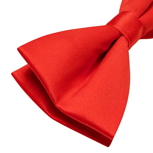 Image of YourTies Bow Ties for Men Pretied Bowties Solid Color Satin Bow Tie Formal Business Tuxedo Wedding Party Prom