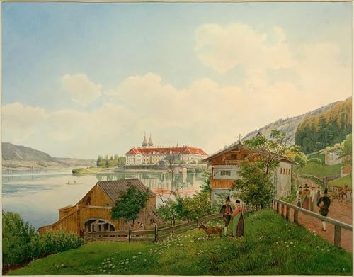 Tableau Tegernsee de Jakob Alt impression sur toile nordique pour chambre 60x90cm