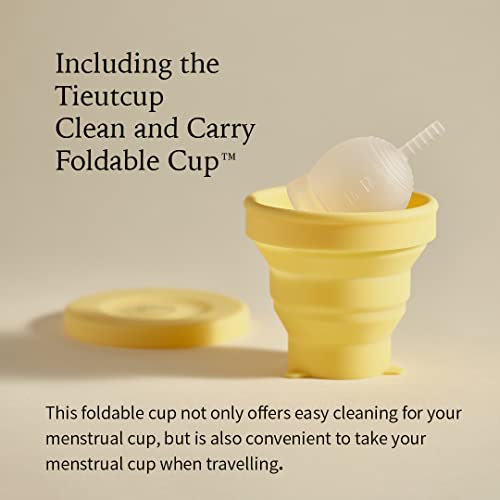 Tieutcup Menstrual Cup For Period (1.08Fl Oz) (Small) | Reusable Menstrual Cups Heavy Flow 12Hour Feminine Cup | Period Cups For Women With Medical Grade Silicone #TOP4