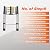 SYTOALND Telescoping Extension Ladder, 16.5FT Aluminum Alloy, Portable Multi-Purpose Folding Design, 300 lbs Load Capacity, 13-Step with Fool-Proof Operation (Black-8.5FT)
