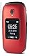 swisstone BBM 625 GSM-Mobiltelefon (6 cm (2,4 Zoll) Farbdisplay und zusätzlichem Außendisplay, mit großem beleuchteten, Kamera/Bluetooth/Notruftaste/Micro-SD), rot