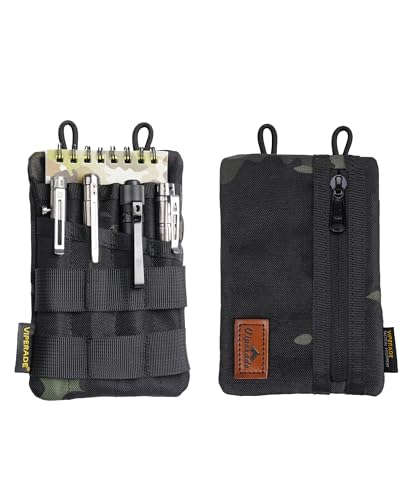 VIPERADE VE4 EDC Werkzeugtasche, Nylon Pocket Organizer mit 6 Taschen, Klein Tool Organizer Pouch für Mann, EDC Pocket Pouch für Taschenlampe Multitool EDC Gears
