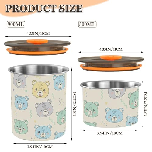 Envase Hermético de Acero Inoxidable para Café 900 ml miniatura 2