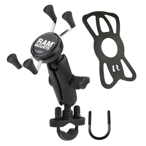 RAM Mounts X-Grip Phone Mount with Handlebar U-Bolt Base RAM-B-149Z-UN7U , Me...