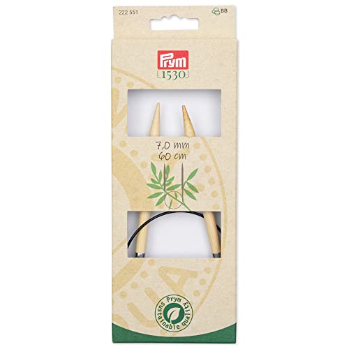 Prym - Prym 1530 Bamboo Circular (60cm, 7.00mm) Needle - 5 Pieces, Natural
