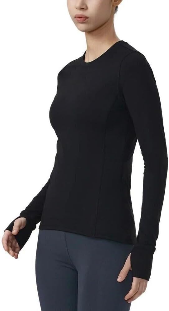 Spyder Women's Crewneck Base Layer Active Top with Ribbed Side Panels - Image 2
