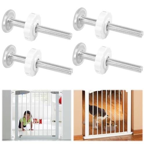 4 Piezas Perno Para Puerta Presión De Bebé, M10 Tornillos De Presión De Rejilla De Escalera, Con Seguridad Pared Almohadillas Protectores, Para Mascotas Perro Bebés Escalera Puerta