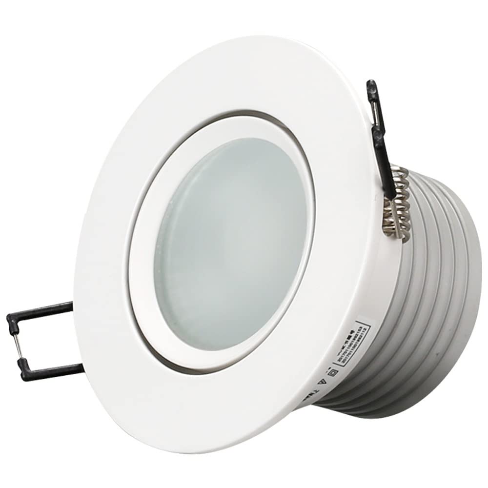 Faretto LED da Incasso Impermeabile IP65 per Doccia da Bagno, Lampada da Incasso Rotonda da 3 W, faretto da Esterno Bianco Caldo AC110V-240V 3000K