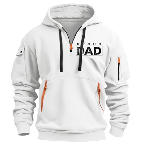 GOFULY Quarter Zip Hoodies For Men Stylish Fleece Tactical Sweatshirts Big And Tall Fall Casual Pullover Hoodie With Pockets