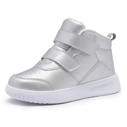 Image of Boys Girls Sneakers for Kids High Top Casual Lightweight Classic Adjustable Strap Dual Hook and Loops Running Shoes