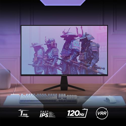 Image of ViewSonic VX2770-MHD 27 Inch 1080p Monitor, IPS Display with 120Hz and Variable Refresh Rate for Ultimate Home Entertainment, Eye Care Technology, HDMI, and DisplayPort Inputs