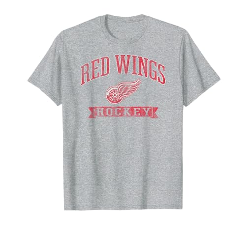 Detroit Red Wings Vintage Hockey Gray Officially Licensed T-Shirt