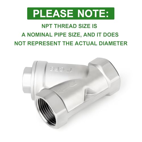 Image of TAISHER 1PCS 304 Stainless Steel 3 /4 inch NPT Female WYE Y Strainer Mesh Filter Valve CF8 WOG 800,Industrial Plumbing