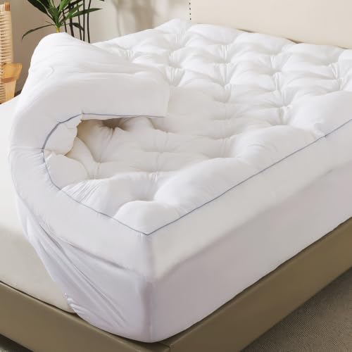WhatsBedding 5 Inch Memory Foam Mattress Topper (Queen 60x80) Deep Pocket