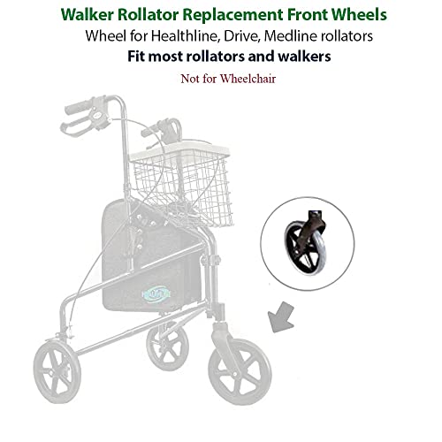 Walker Rollator Drive Wheelchair Replacement Parts Wheel (1) Grey Tire (HL320W (Front))