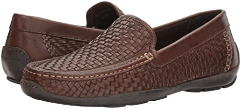 Tommy Bahama Orson Woven Leather Loafers Slip-On Dark Brown Mens Size 12 Tommy Bahama Shoes Orson Woven Venetians Brown Loafers  main image 4