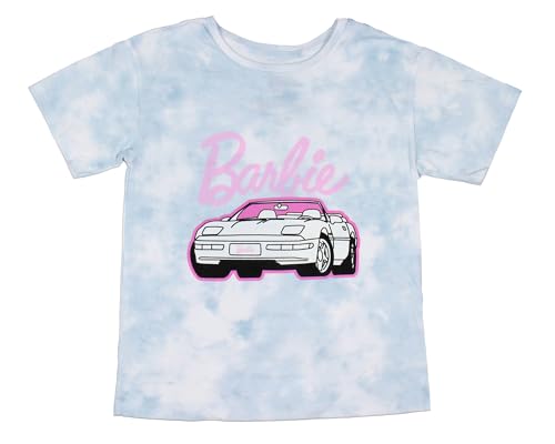 Mattel Girl's Barbie Convertible Tie-Dye Kids Short Sleeve T-Shirt
