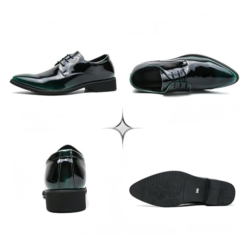 Tuxedo Shoes Patent Leather Wedding Dress Shoes for Men Lace up Formal Business Oxford Shoes3
