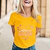 Short Sleeve Crew Neck T-Shirt Carnival Graphic Print Comfortable, yellow, S #2