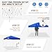 EAGLE PEAK 10x10 Slant Leg Pop-up Canopy Tent Easy One Person Setup Instant Outdoor Beach Canopy Folding Portable Sports Shelter 10x10 Base 8x8 Top (Blue)
